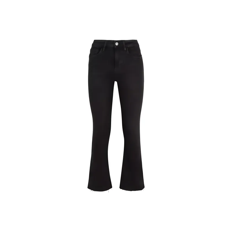 FRAME Le Crop Mini Boot Raw Fray Jeans-0