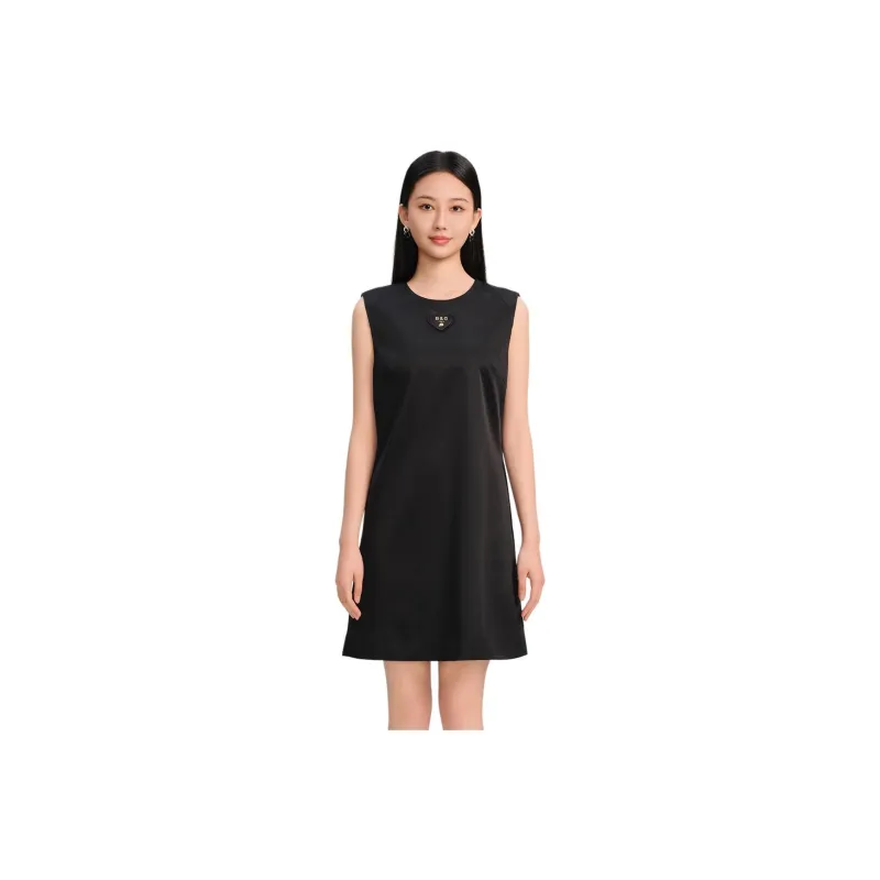 Blood Glitter Sleeveless Dress Women's Black-0