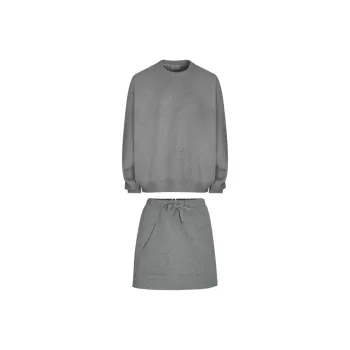 Little Pull Skirt Set Women's Heather Gray