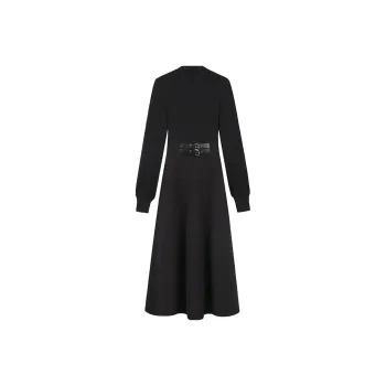 Mu Xiao Xin Long Sleeved Dress Women's Black