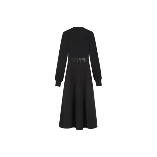 Mu Xiao Xin Long Sleeved Dress Women's Black