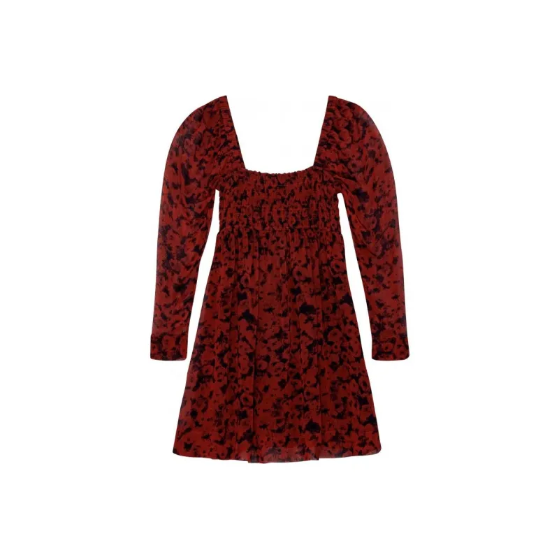 GANNI Long Sleeved Dress Women's Red-0