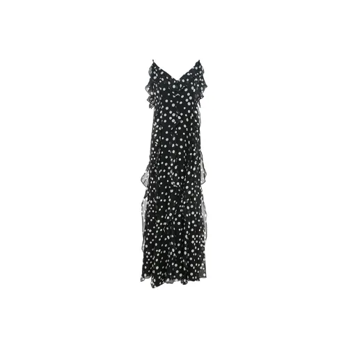 BESIONIA SS25 Slip Dress Women's Black Pattern