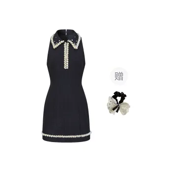 PAVEA Sleeveless Dresses Women's Black+Hair Tie Comes With