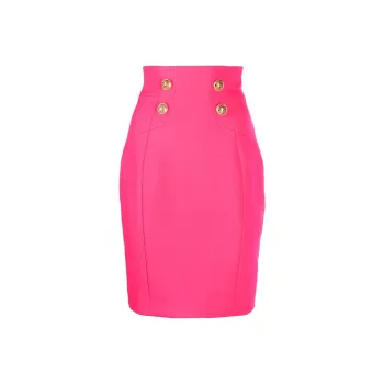 BALMAIN Casual Short Skirts Women's Pink