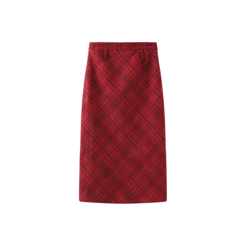 A11·N22 Casual Long Skirts Women's Red-0