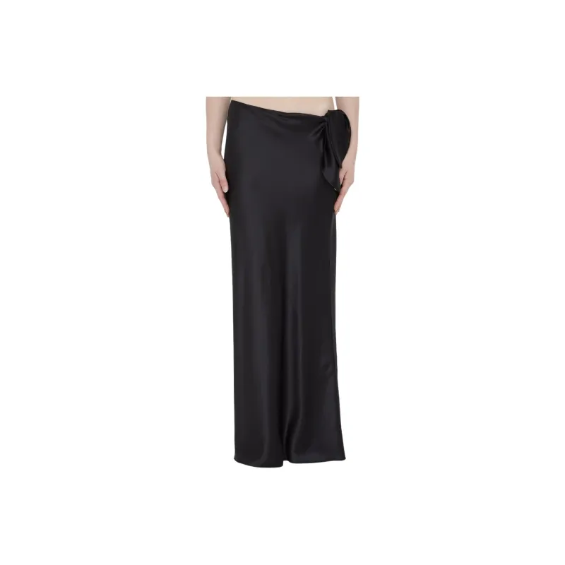 SAINT LAURENT Low Waist Cut Out Long Skirt-0