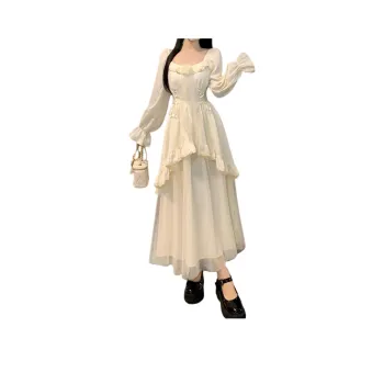 ORIGIN Long Sleeved Dress Women's Apricot