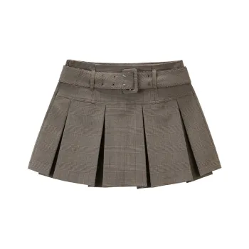 LEDIN Casual Short Skirts Women's Khaki