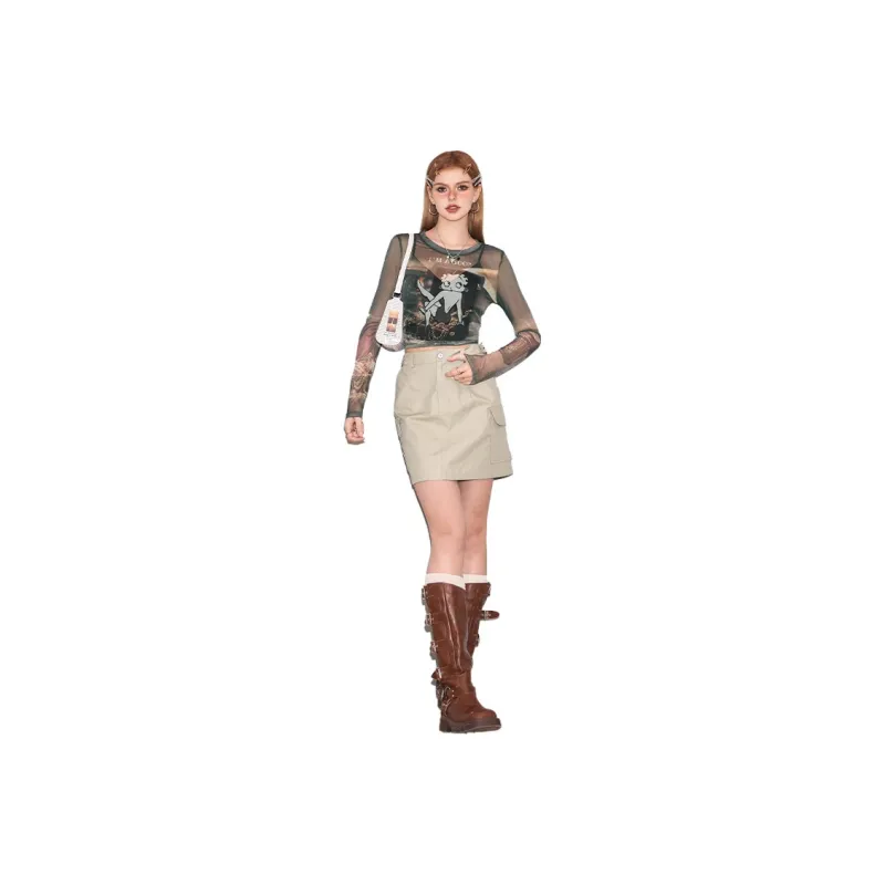 ELF SACK Casual Short Skirts Women's-7