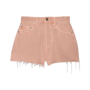 SAINT LAURENT Frayed Hem Denim Shorts