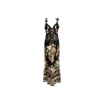 Camilla V neck Maxi Dress