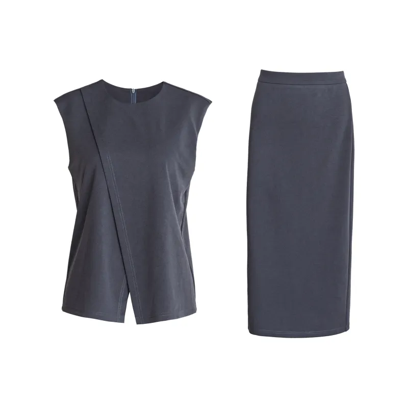 ROEYSHOUSE Skirt Set Women's Gray Blue-0