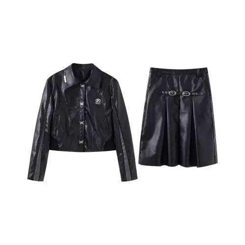 ANDN Two Piece Skirt Sets Women's Black