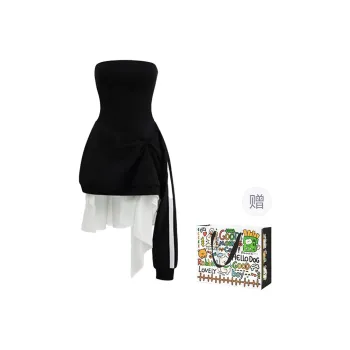 OURUOKE Sleeveless Dress Women's Black