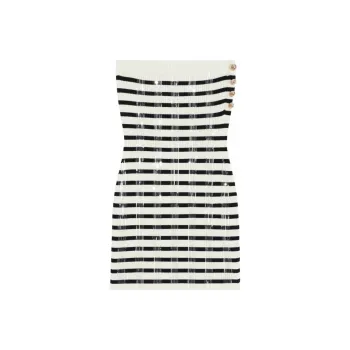 Bebe Sleeveless Dress Women's Black/White