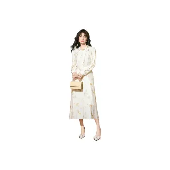 SMEN Long Sleeved Dresses Women's Multicolor