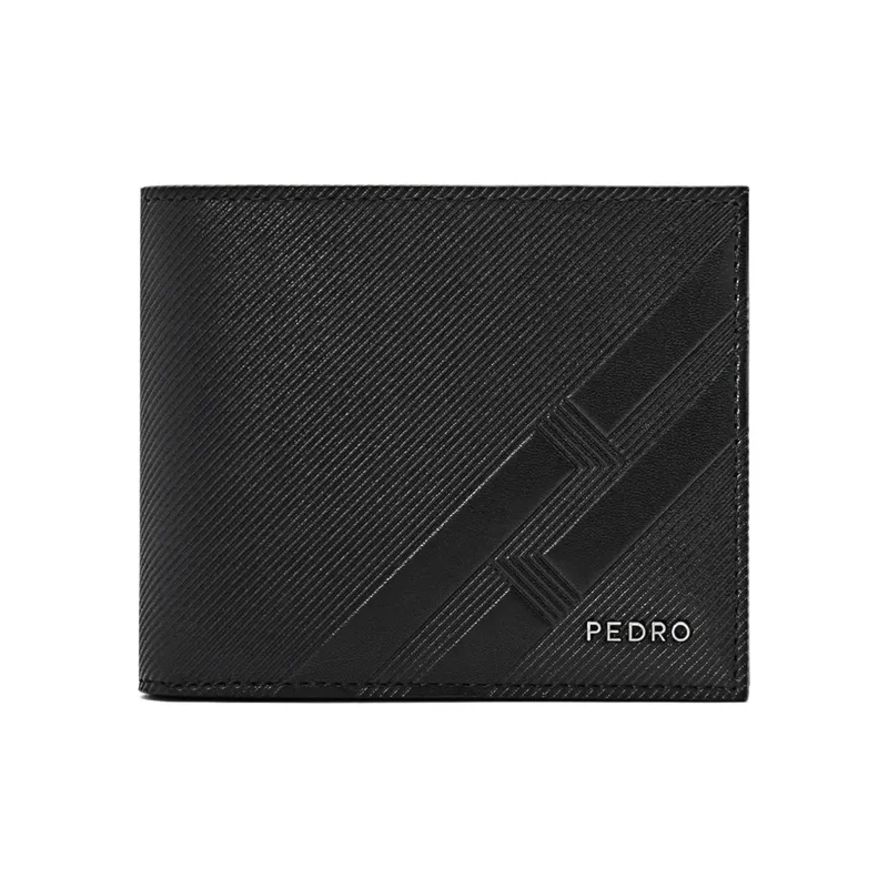PEDRO Cow Leather Wallet Men's Black/Dark Umber-1