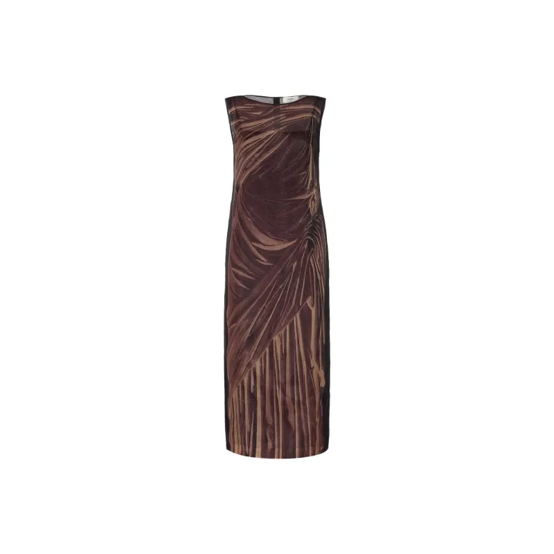 FENDI FW24 Sleeveless Dress Women's Purple-0