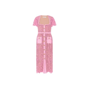 Self portrait Short Sleeved Dresses Women's Dark Pink