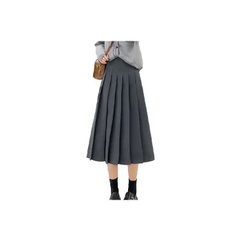 Tonlion Casual Long Skirts Women's Premium Gray