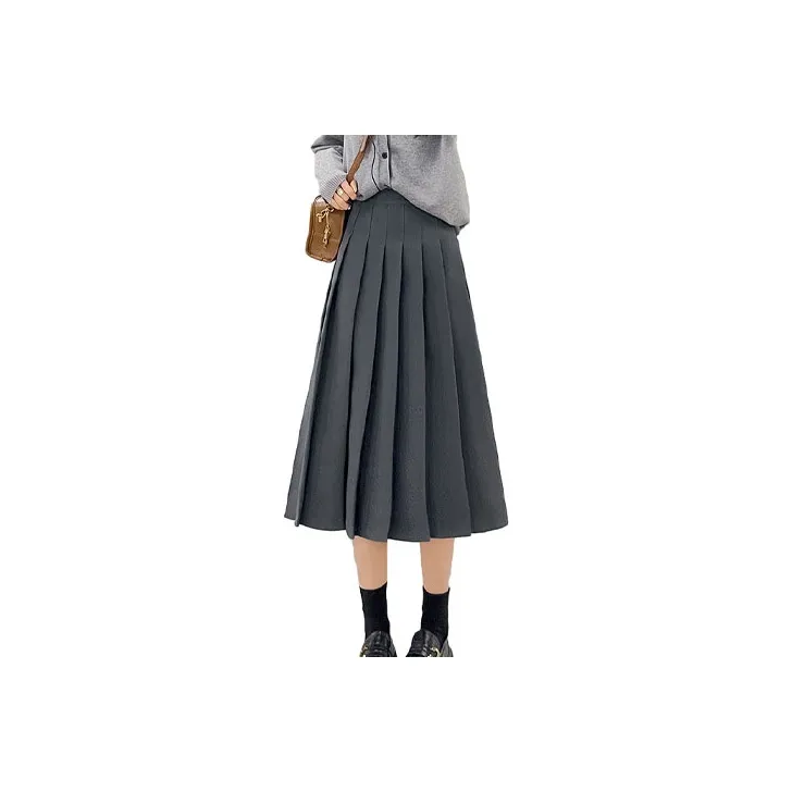 Tonlion Casual Long Skirts Women's Premium Gray-0