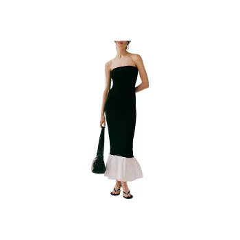 FREE PEOPLE Ronny Kobo Uttara Dress Sleeveless Dress Women's Black/White