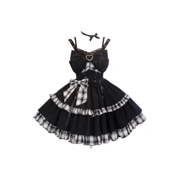 GTLA Slip Dresses Women's Black Red
