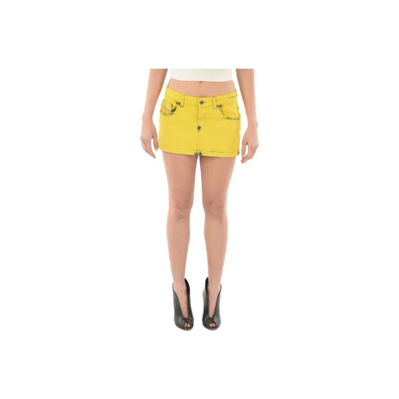 DIESEL Casual Short Skirts Women's Yellow-0