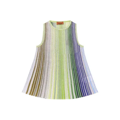 MISSONI Partial Sequined Striped Sleeveless Top