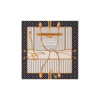 LOUIS VUITTON Silk Scarves Women's Black