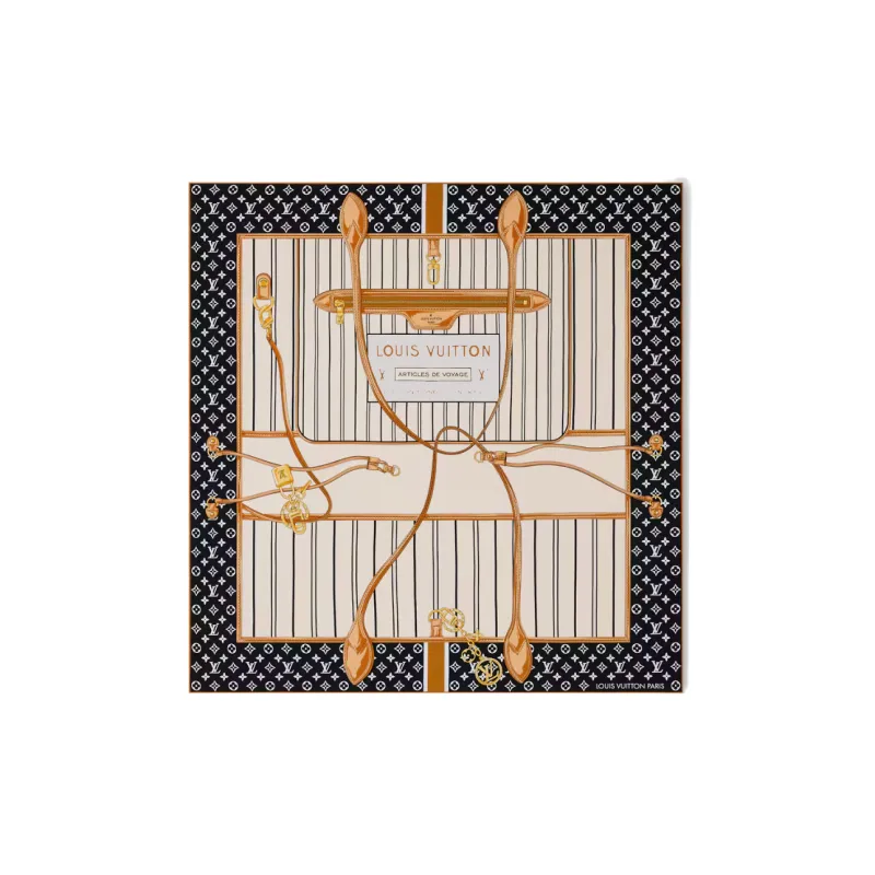 LOUIS VUITTON Silk Scarves Women's Black-0