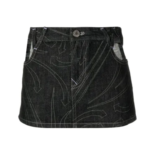 Vivienne Westwood Denim Short Skirts Women's Black