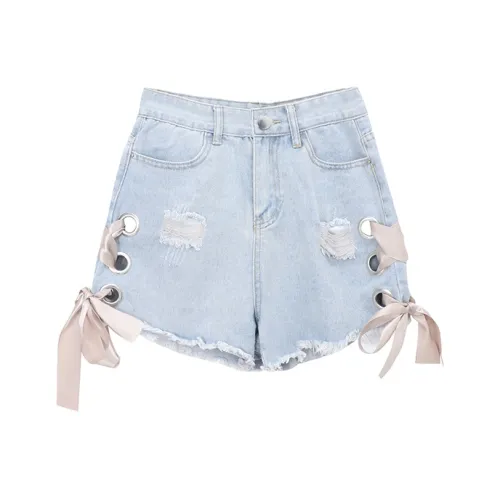 MIMOSA CHUR Denim Shorts Women's Blue