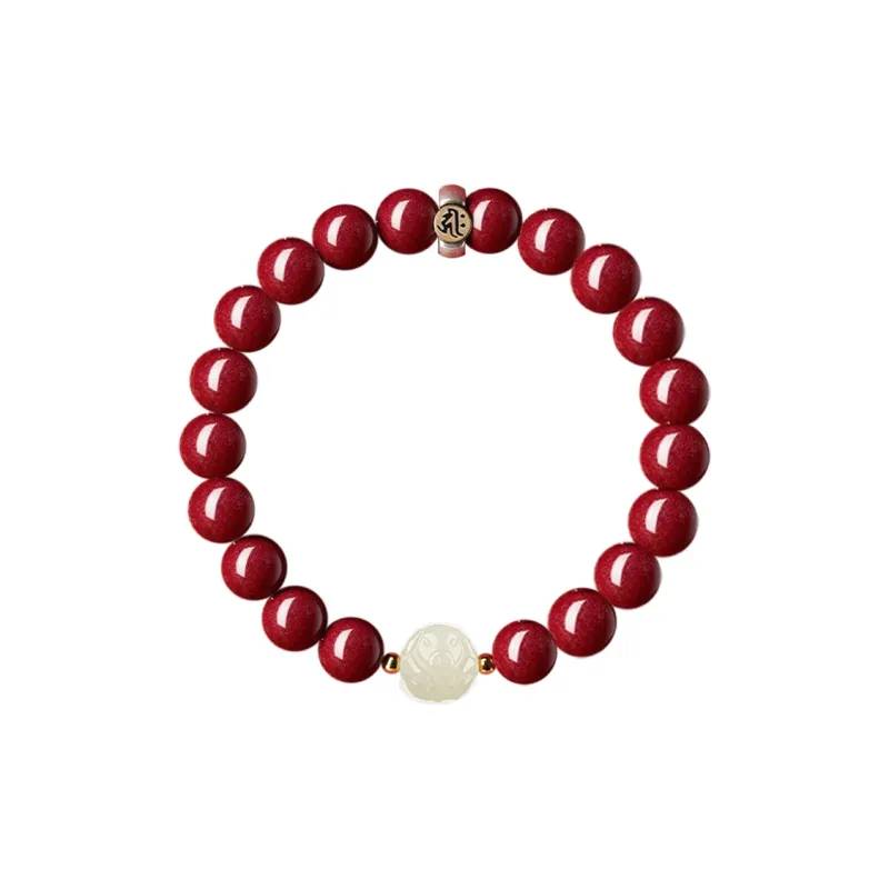 The Thousand Seals Family Reconstructed Cinnabar Bracelets Unisex-30