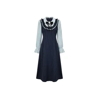 Oddgoods Long Sleeved Dress Women's Blue