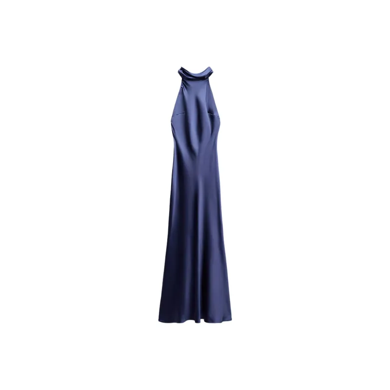ZARA Sleeveless Dress Women's Dark Blue-0