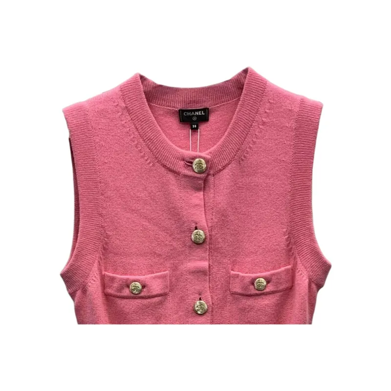 CHANEL 22S Sleeveless Dress Women's Pink-2