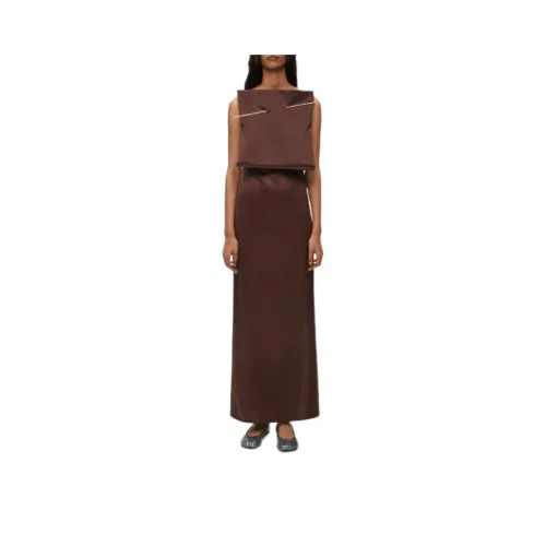 LOEWE Sleeveless Dress Women's Chocolate