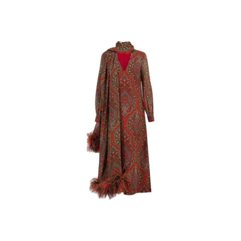 Valentino Long Sleeved Dress Women's Red-0