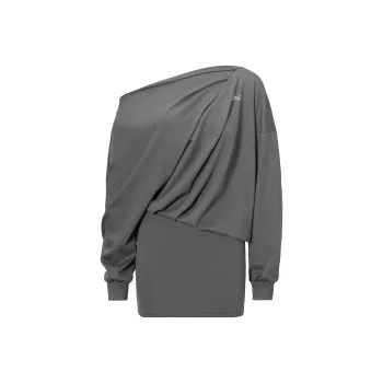 JYOSEI Long Sleeved Dress Women's Gray