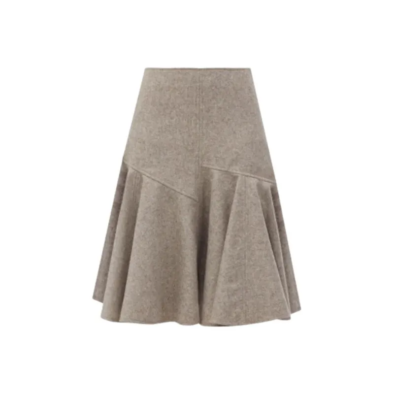 Bottega Veneta Flannel A-Line Skirt-0