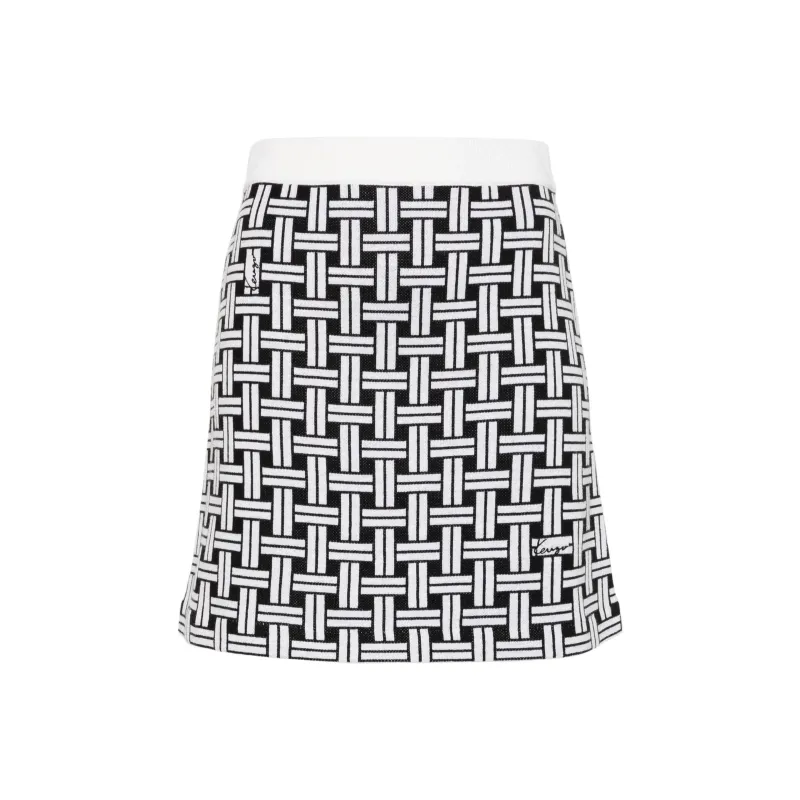 KENZO Patterned jacquard Mini Skirt-0