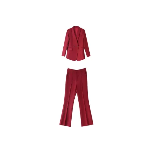 Mapping Casual Suit Women's Red