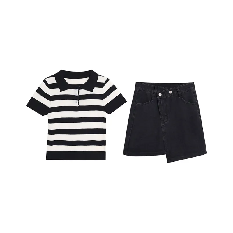 DEDY Two Piece Skirt Sets Women's-0
