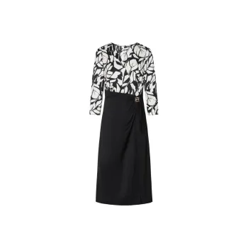 JZ. ANNAKRO Long Sleeved Dress Women's Floral Black