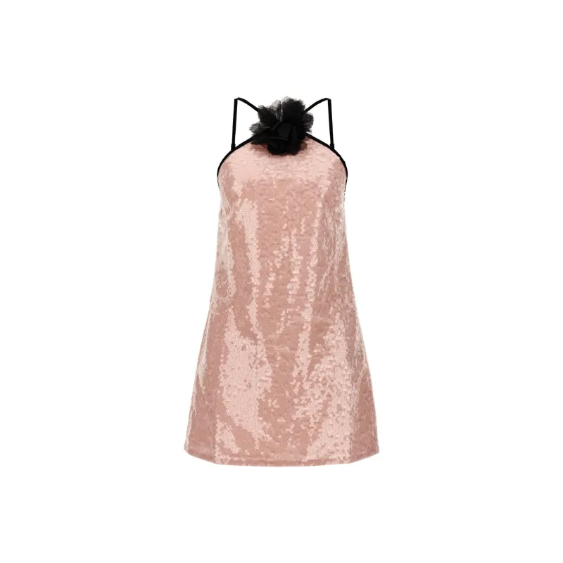Self portrait Floral Detailed Sequin Embellished Mini Dress-0