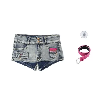 MIMOSA CHUR Denim Shorts Women's Gray