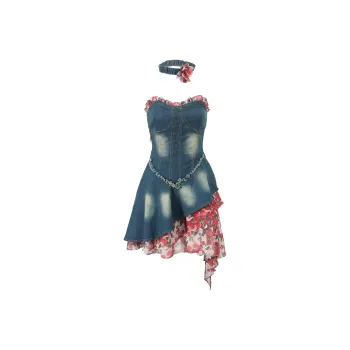 FEIERDAOSHANGDEMAO Sleeveless Dress Women's Blue