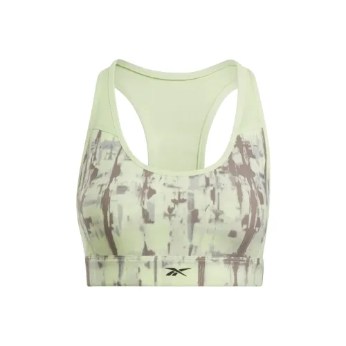 Reebok LUX PERFORM PRINTED RACER BRA Sports Underwear Women's Green